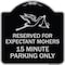 Signmission Reserved for Expectant Mothers 15 Minute Parking Heavy-Gauge Alum Sign, 18" L, 18" H, BS-1818-23200 A-DES-BS-1818-23200 - alternate 1